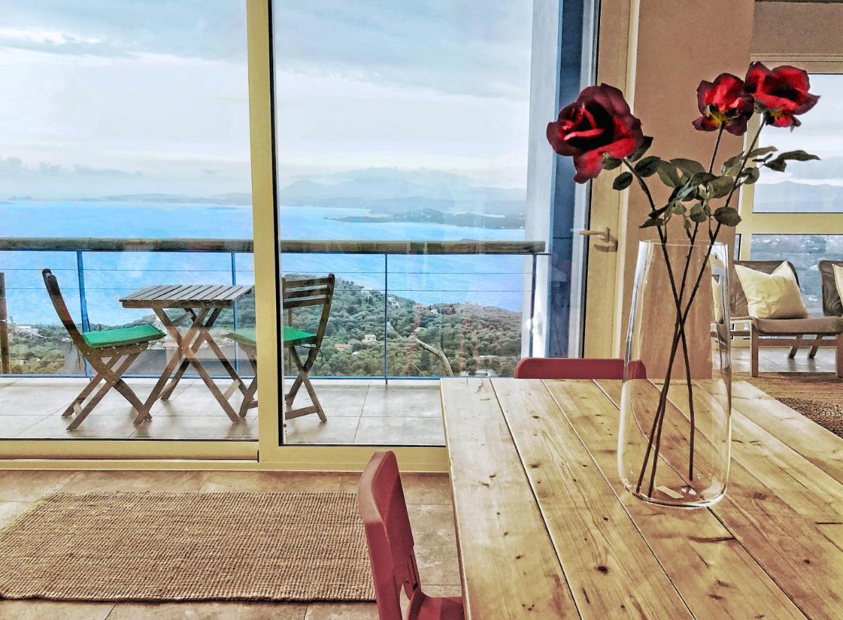 House Sienna Of Villa Intaba Best Views Corfiot Riviera Corfu Island Greece Contemporary Design Pool With Spectacular Sea Views Close To Ipsos Beach Pyrgi  Exterior foto